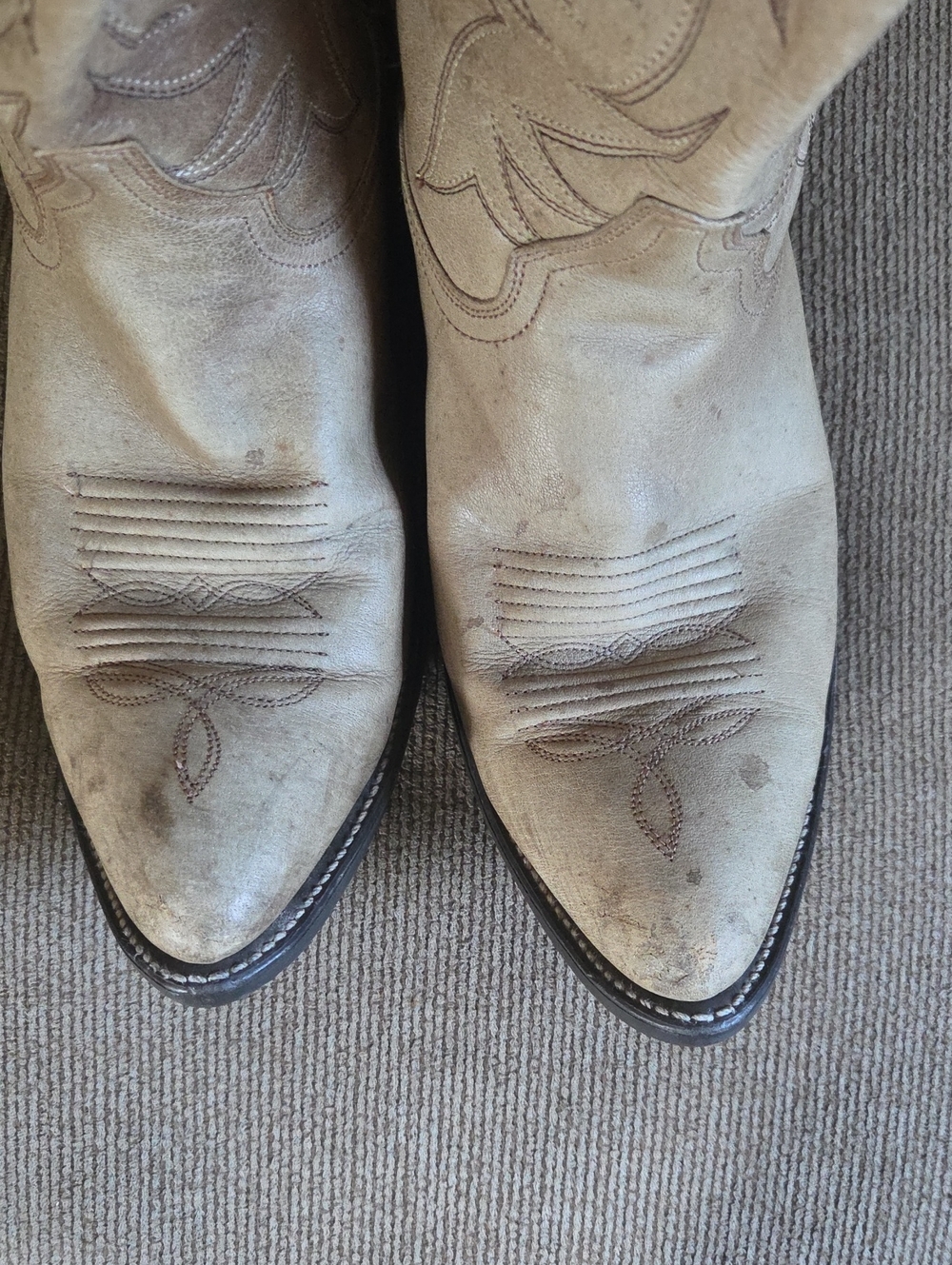 Vintage Heritage West Western Cowboy Boots Genuine Leather Mens Size 11D - Picture 4 of 8